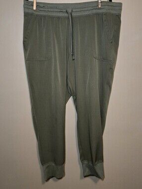 Old Navy Active Women’s Olive Green Drawstring Jogger Pants Pockets Size XL